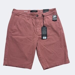 Liverpool Shorts Mens‎ 32 Salmon Modern Fit Stretch Chino Casual Summer LG601DC